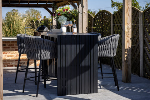 6-Seater Ceramic Dining Set with Extendable Outdoor Table