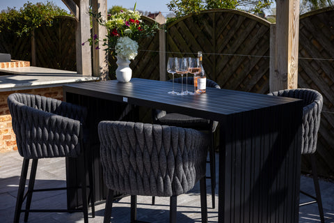 6-Seater Ceramic Dining Set with Extendable Outdoor Table