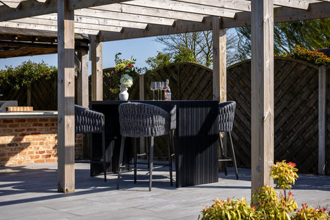 6-Seater Ceramic Dining Set with Extendable Outdoor Table