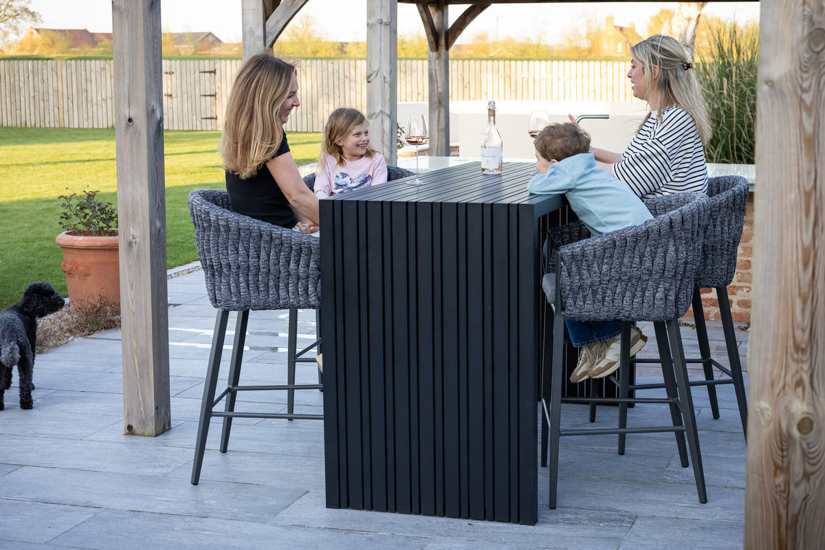 6-Seater Ceramic Dining Set with Extendable Outdoor Table